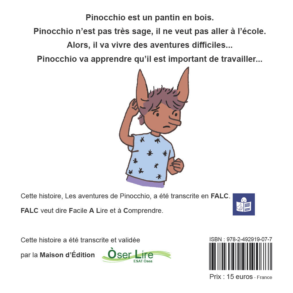 Les aventures de Pinocchio d'après Carlo COLLODI (version FALC)