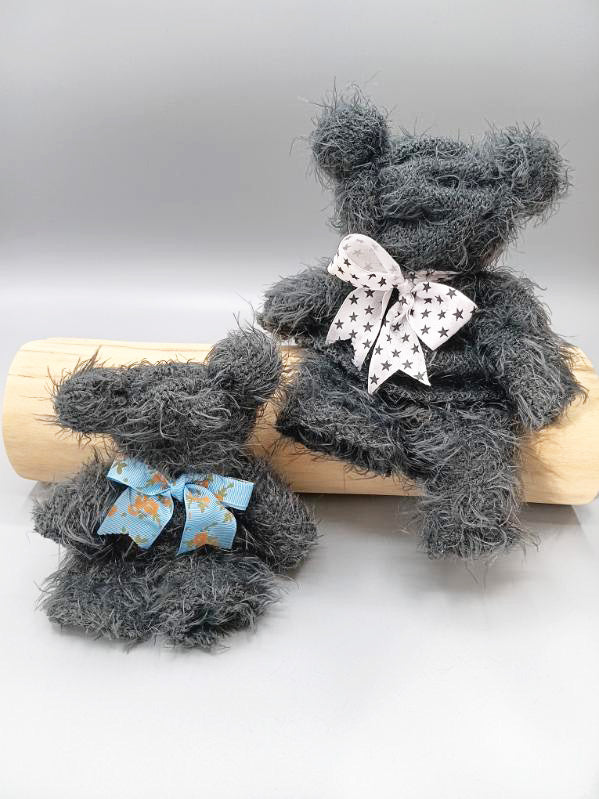 Lot de 2 oursons en laine